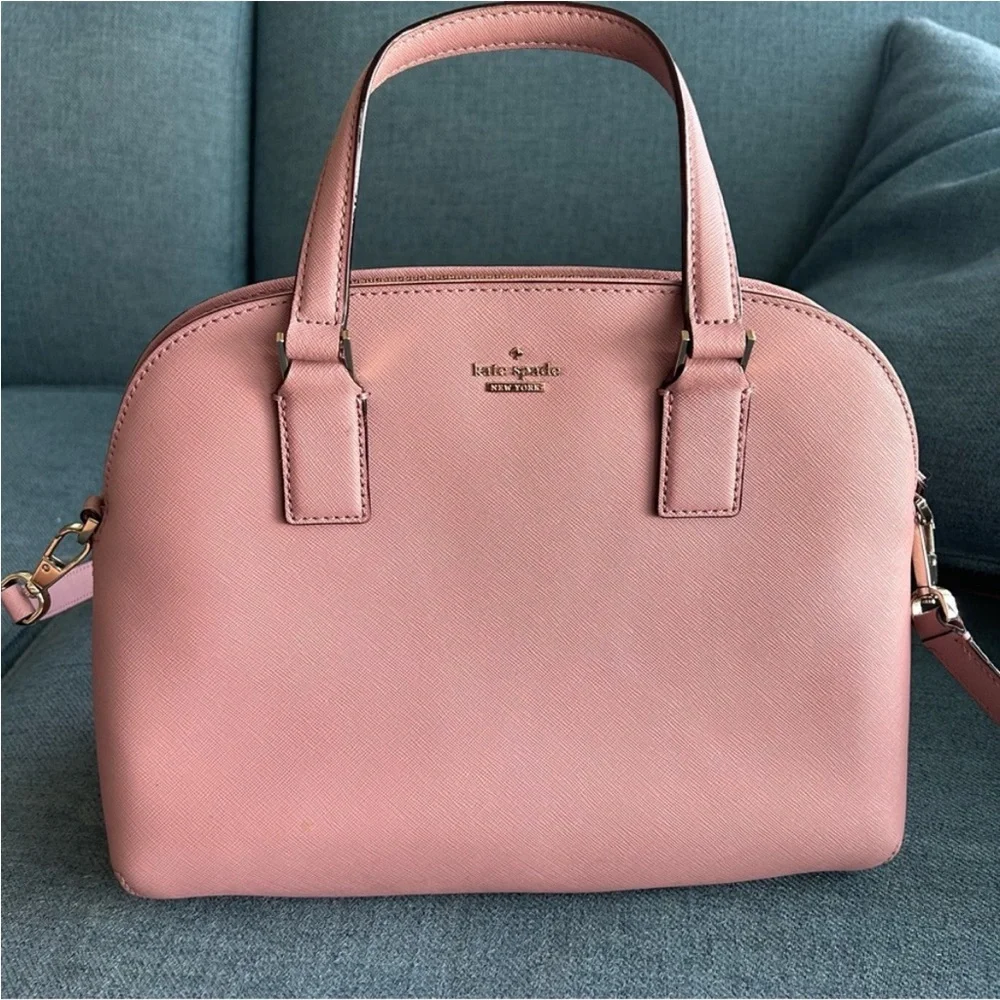 Kate Spade Cameron Street Lottie Safiano Leather Crossbody Bag Medium in Pink